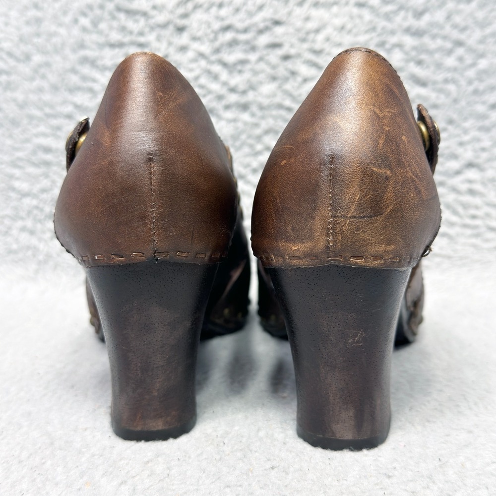 Dansko Ryder Womens Size 39 US 8.5-9 Clogs Heels Shoes Brown Leather Studded - Picture 4 of 9